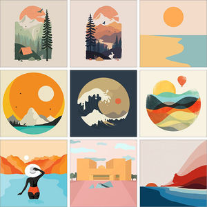 Tranh Vẽ Tự Làm Hình Ảnh Trẻ Em Theo Số Động Vật Hoạt Hình Bộ Tranh Acrylic Hiện Đại Cho Trẻ Em 20X20Cm - Product Image 2