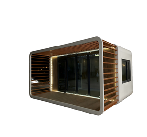 Villa Prefabbricata Personalizzata Stile Apple, Casa Capsula Integrata, Ufficio a Montaggio Rapido, <span class=keywords><strong>Hotel</strong></span> Glamping con Terrazza Panoramica - Product Image 1