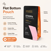 Pochette à fond plat à huit soudures latérales, personnalisable, pour thé, café et aliments gastronomiques |   Solution d'emballage professionnelle