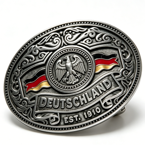 Hebilla de Cinturón de Aleación de Zinc con Emblema del Águila de Alemania, Plateada, Insignia Patriótica de Recuerdo 1910 - Product Image 1