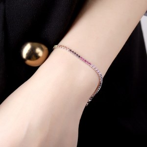 <span class=keywords><strong>Set</strong></span> di Bracciali di Lusso in Argento Sterling 925 con Zirconia Cubica e Diamanti Incastonati, Placcati in Oro per Donne e Ragazze - Product Image 4