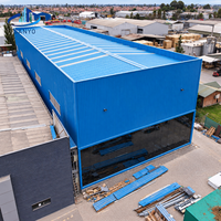 Bâtiment en acier démontable, entrepôt modulaire relocalisable pour stockage temporaire et usage commercial