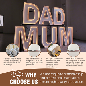 Lettres et chiffres géants LED RGB de 3 et 4 pieds, effet néon, pour mariages, anniversaires, événements de remise de diplômes et autres fêtes - Direct Usine - Product Image 2