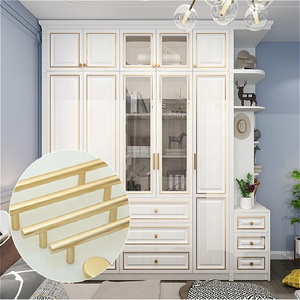 Armario de Estilo Americano de Lujo Ligero con Puerta de Vidrio y Puerta Abatible, Combinación de Armario Grande - Product Image 5