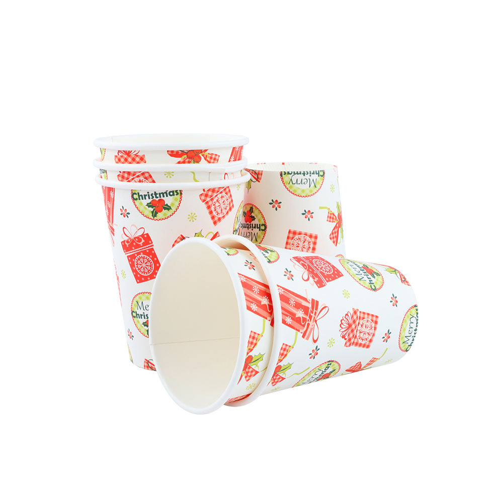 Custom logo biodegradable paper coffee cups for hot drinks
