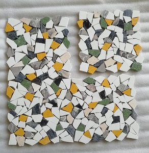 Mezclado colorido <span class=keywords><strong>mosaico</strong></span> de mármol <span class=keywords><strong>azulejos</strong></span> <span class=keywords><strong>rotos</strong></span> Natural de forma Irregular piedra piso <span class=keywords><strong>azulejos</strong></span> de <span class=keywords><strong>mosaico</strong></span> roto de <span class=keywords><strong>mosaico</strong></span> de mármol - Product Image 1