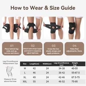 Genouillère antidérapante Boer pour hommes, soulagement <span class=keywords><strong>de</strong></span> la douleur liée à la déchirure du ménisque et à l'arthrite, support professionnel réglable pour la stabilité <span class=keywords><strong>de</strong></span> la rotule - Product Image 3