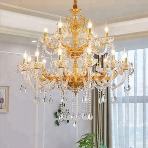 De china moderno claro al por mayor nuevo diseño de moda de lujo flor cristal candelabro de cristal - Product Image 5