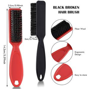 Brosse à poils en nylon avec logo personnalisé, manche plaqué or, brosse à barbe pour hommes, brosse de coiffure pour salon de coiffure - Product Image 2