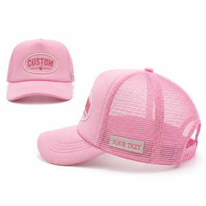 Gorra Trucker Personalizada con Logotipo Bordado, Transpirable, Unicolor Rosa, Unisex, con Malla Trasera - Product Image 2