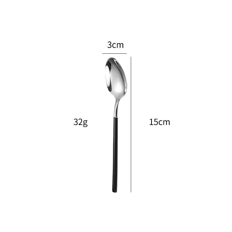 Cuillère à thé noire + argent