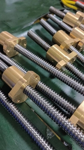 Dẫn vít L: 300mm 304ss hình thang chủ đề vít Rod + Brass Nut T4 T5 T6 T8 T10 T12 T14 T16 T18 T20 T22 T25 T30 T36 - Product Image 2