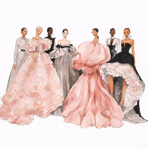 Abito da ballo vintage personalizzato da donna, linea ad A, lunghezza al pavimento, stampa floreale, traspirante, per occasioni estive - Product Image 1