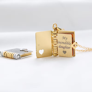 Collier en acier inoxydable 316 L <span class=keywords><strong>My</strong></span> <span class=keywords><strong>Little</strong></span> Star Book, pendentif réglable avec message à l'intérieur, cadeau de bijoux significatif - Product Image 2