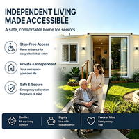 Maison préfabriquée modulaire autonome pour personnes âgées, accessible en Australie, aux États-Unis, au Canada, au Royaume-Uni et à Dubaï