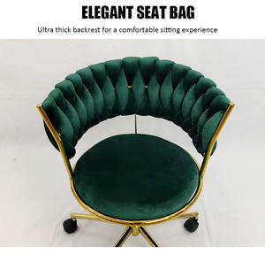 Ghế xoay đa năng phong cách Bắc Âu, bọc nhung cao cấp, có thể điều chỉnh độ cao 360 độ, dùng cho nhà bếp, phòng khách, bàn trang điểm, bàn ăn, có bánh xe - Product Image 4