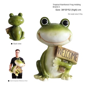 Petite grenouille écologique en résine artisanat créatif ornements de jardin Figurines d'extérieur inspiré <span class=keywords><strong>dessin</strong></span> <span class=keywords><strong>animé</strong></span> pour balcon cour - Product Image 6