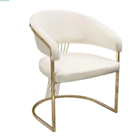Chaise de salle à manger en velours et acier inoxydable, très vendue, chaises d'appoint élégantes pour hôtel, restaurant, mariage, salle à manger, salon