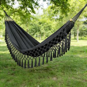 Hamaca Portátil para Adultos, Resistente, con Protección Antivuelco, Hamaca Gruesa con Borlas para Camping y Senderismo - Product Image 4