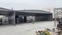 Tente mobile rétractable à structure en acier pour le stationnement des voitures et le garage, grande tente d'événement en PVC