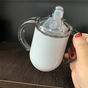 Sans BPA enfants bébé Infan mamelon sublimation enduit blanc isolé en acier inoxydable 8 oz sippy tasses pour impression presse à chaud - Product Image 4