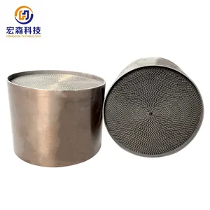 Platinum Palladium Rhodium Metallic honeycomb catalyst substrate with wash-coat for gasoline engine catalytic converter