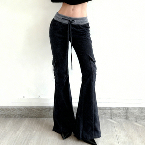 กางเกงคาร์โก้เอวต่ำทรงตรง แต่งผ้าแบบแพทช์เวิร์ค สไตล์วินเทจ สตรีทแวร์ สำหรับทำงาน ระบายอากาศได้ดี เป็นมิตรกับสิ่งแวดล้อม สีพื้น ขายส่งจากโรงงาน ราคาพิเศษ - Product Image 3