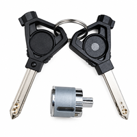 Serrure à cylindre en alliage de zinc, 2 clés, haute sécurité, pour boîte à outils, tiroir de classement, boîte de rangement