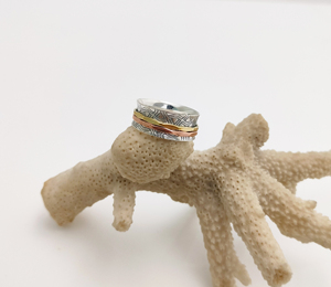 Hot Selling Spinner Band Rings Anti <b>Anxiety</b> Silver <b>Jewelry</b> Promise Rings for Women Handmade 925 Sterling Silver Spinner Rings - Product Image 1