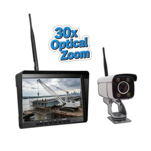 Sistema de Cámara Inalámbrica para Grúa Torre con Zoom Óptico de Largo Alcance 30x, Pantalla IPS de 10.1 Pulgadas, 1080P, Impermeable, Visión Nocturna - Product Image 1