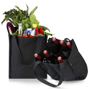 Sac de transport écologique pour 6 bouteilles de vin, imprimé en sérigraphie, en tissu non tissé, avec poignées, poche, ouverture supérieure, grande taille, promotionnel - Product Image 4