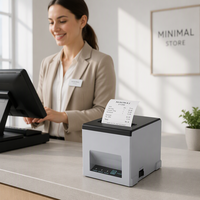 Printer Resi Termal 80mm USB LAN WiFi Printer Tiket POS Kecepatan Tinggi untuk Restoran Hotel Supermarket Ritel