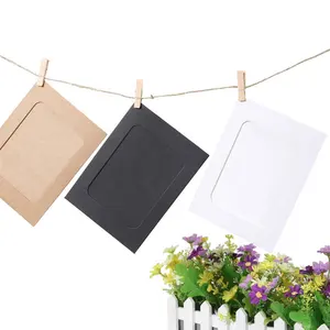Combination Paper Frame with Clips and 2M Rope 3 Inch Wall Photo Display Frame DIY Hanging Picture Album Home Decor NINGBO HZXT