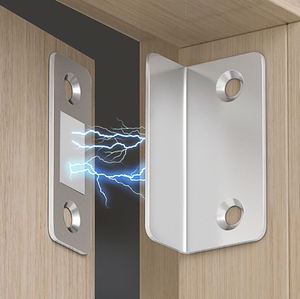Loquet de <span class=keywords><strong>porte</strong></span> magnétique en acier robuste Loquets magnétiques minces et puissants <span class=keywords><strong>pour</strong></span> armoires et portes coulissantes - Product Image 2