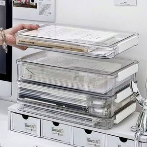 Organizador de Archivos de Plástico Transparente A4 - Caja de Almacenamiento de Documentos de Escritorio para Clasificar Papeles y Exámenes - Product Image 2
