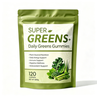SYC BIO Super Greens Gummies Mélange de légumes verts quotidiens Harmonie digestive Complément alimentaire quotidien 120 unités Sac de 600g OEM Marque privée ODM