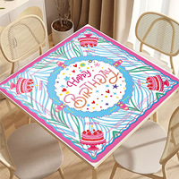 Tapis de Mahjong Américain de Luxe Personnalisé Noël Antidérapant en Caoutchouc Portable Écologique pour 4 Joueurs Étanche Soirée de Jeu Festive