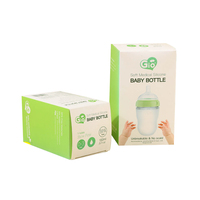 Nouveau logo personnalisé boîte-cadeau d'emballage de bouteille de lait d'alimentation de bébé dur écologique avec cintre