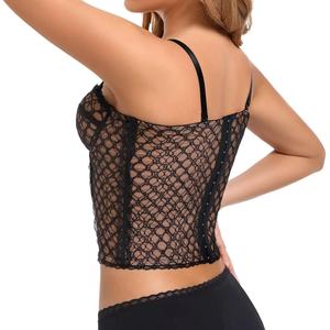 Vente en gros Petites bretelles Nouveau sous-vêtement en dentelle Sexy Mesh Fashion Top Fishbone Retro Corsets Panty Bra Body Bustiers - Product Image 4