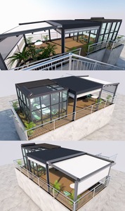 공장 맞춤형 고품질 방풍 롤 블라인드 내구성 있는 차양막 파티오 도어용 비 가림막 어닝 - Product Image 5