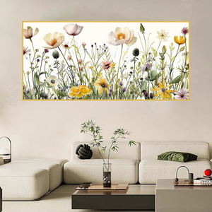 Belle printemps <span class=keywords><strong>fleurs</strong></span> sauvages coloré <span class=keywords><strong>aquarelle</strong></span> fleur Design moderne impression sur toile mur Art photo pour salon décor à la maison - Product Image 6