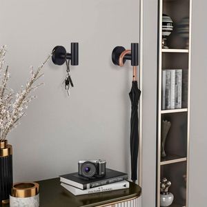 Porte-serviettes mural moderne noir mat en acier inoxydable SUS304 pour salle de bain, armoire, éponge, peignoir, cuisine - Product Image 5