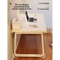 Bureau d'ordinateur moderne et minimaliste en PVC avec pieds courbés en U, modèle 01, pour la maison, le bureau, la chambre ou l'écriture des étudiants