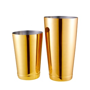 Ensemble professionnel Boston Shakers Barman 304 Acier Inoxydable Or Galvanoplastie <span class=keywords><strong>Koriko</strong></span> Taille 532ml 830ml Cocktail Shakers - Product Image 4