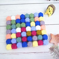 Perles hexagonales en silicone multicolores écologiques et non toxiques pour chaîne de sucette bébé, 137 couleurs, livraison rapide, produits en stock, vente chaude