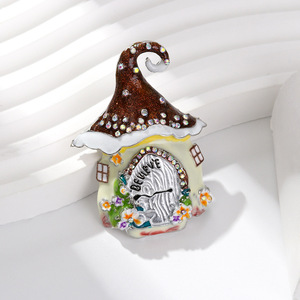 <span class=keywords><strong>Capodanno</strong></span> casa di natale spilla spilla di cristallo placcatura di gioielli <span class=keywords><strong>per</strong></span> feste di fidanzamento festa regalo decorazioni cappello accessorio - Product Image 1