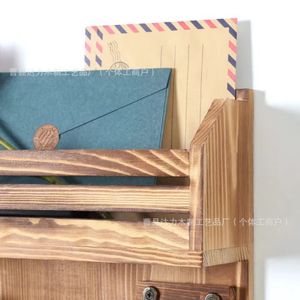 Wooden <b>Wall</b> <b>Mounted</b> Storage Rack 4 Layers Multi Purpose Mail Key Organizer Living Room Decorative <b>Shelf</b> - Product Image 3