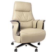 Chaises de bureau de direction de luxe contemporaines, ergonomiques, modernes, en cuir véritable, pour le patron