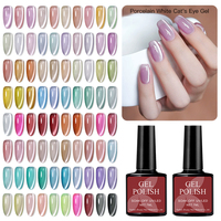 Ensemble de vernis à ongles gel effet œil de chat 80 couleurs, sans HEMA ni TPO, professionnel, collection de vernis à ongles gel magnétique 9D effet œil de chat