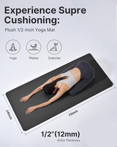 Tapete de Yoga de Alta Densidad Extra Grueso de 15 mm, Tapete de Gimnasio Antideslizante de Espuma con Correa de Transporte - Product Image 3